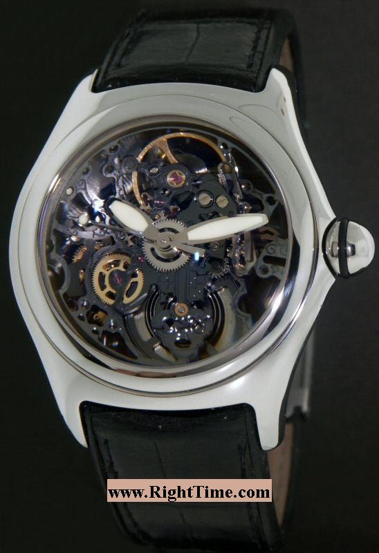 Corum Bubble Black Skeleton 2120.552001 Pre Owned Mens Watches