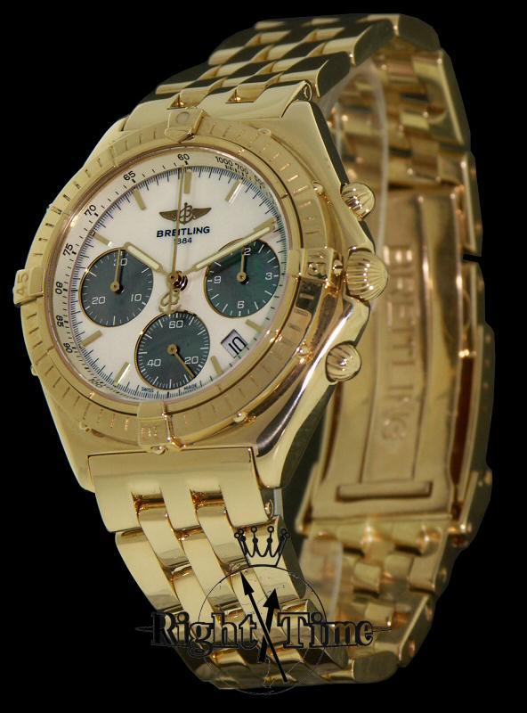 Breitling solid 2024 gold watch