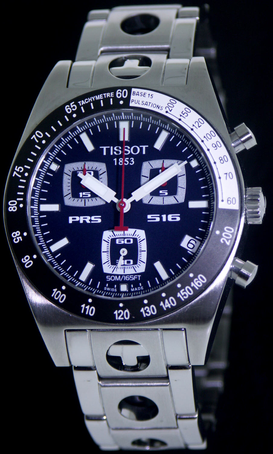 Tissot Prs516 Pulse Tachymeter t91148641 Pre Owned Mens Watches