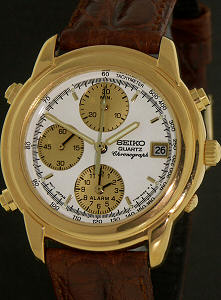 Seiko Quartz Chronograph 7t32-6f90 Pre-Owned Watches