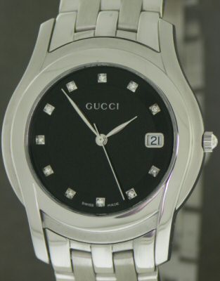 Gucci 5500m Diamond Dial 221-11734 - Pre-Owned Mens Watches