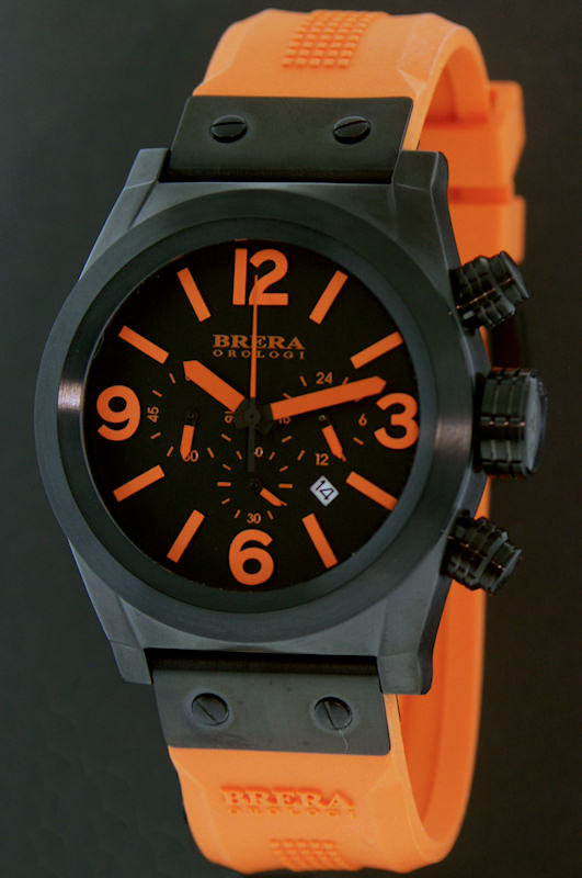 Black And Orange Chronograph bretc4568 Brera Orologi Eterno