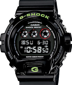 G-Shock Mirror Black/Green dw6900sn-1 - Casio G-Shock wrist watch