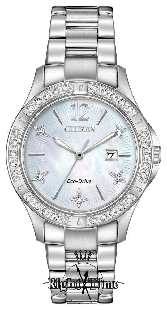 Elektra Mop Dial W/Diamonds ew2510-50d - Citizen Ladies wrist watch