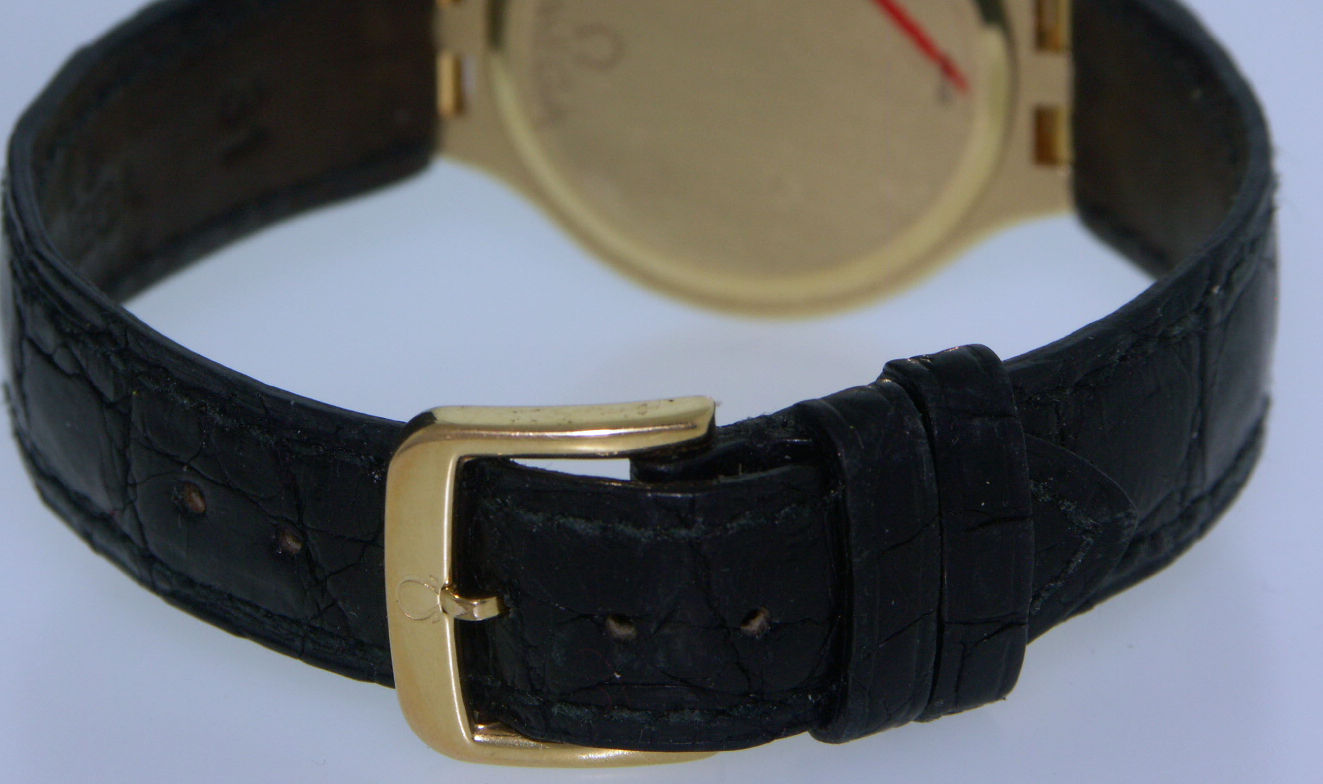Omega 18kt Gold Case Symbol Quartz 4430.13.00 - Pre-Owned Mens Watches