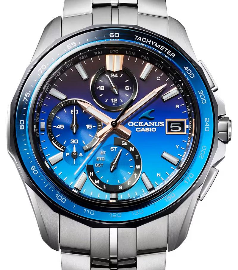 Manta Series Blue Gradient ocws7000a-2a - Casio Oceanus wrist watch