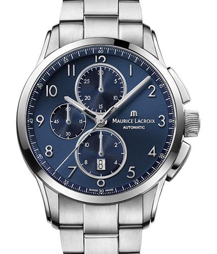 - Lacroix Maurice pt6388-ss002-420-1 watch Pontos Blue wrist Pontos Chronographe