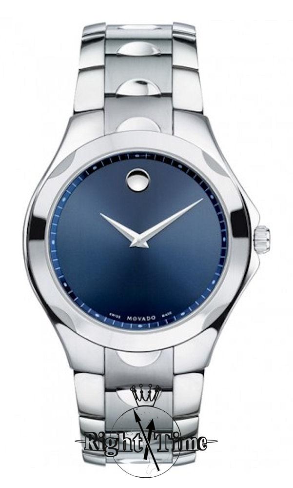 Luno Sport Steel Blue Dial 0606380 - Movado Mens wrist watch