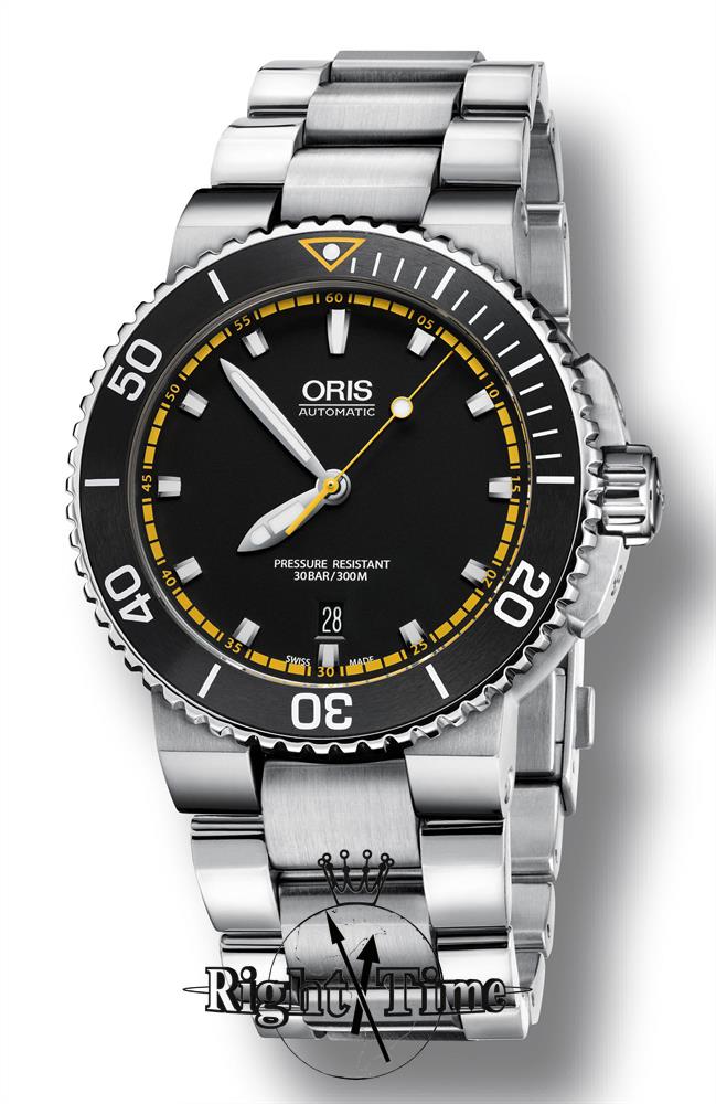 Aquis Black Yellow 01 733 7653 4127 07 8 26 01peb Oris Divers