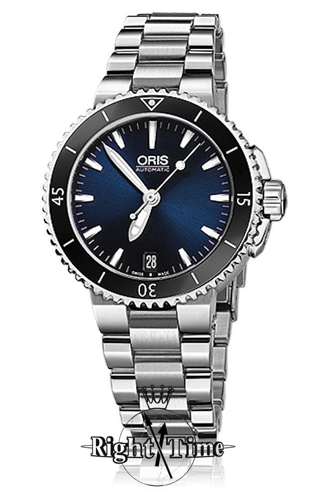 Aquis Blue Ceramic Bezel 01 733 7652 4135 07 8 18 01p Oris