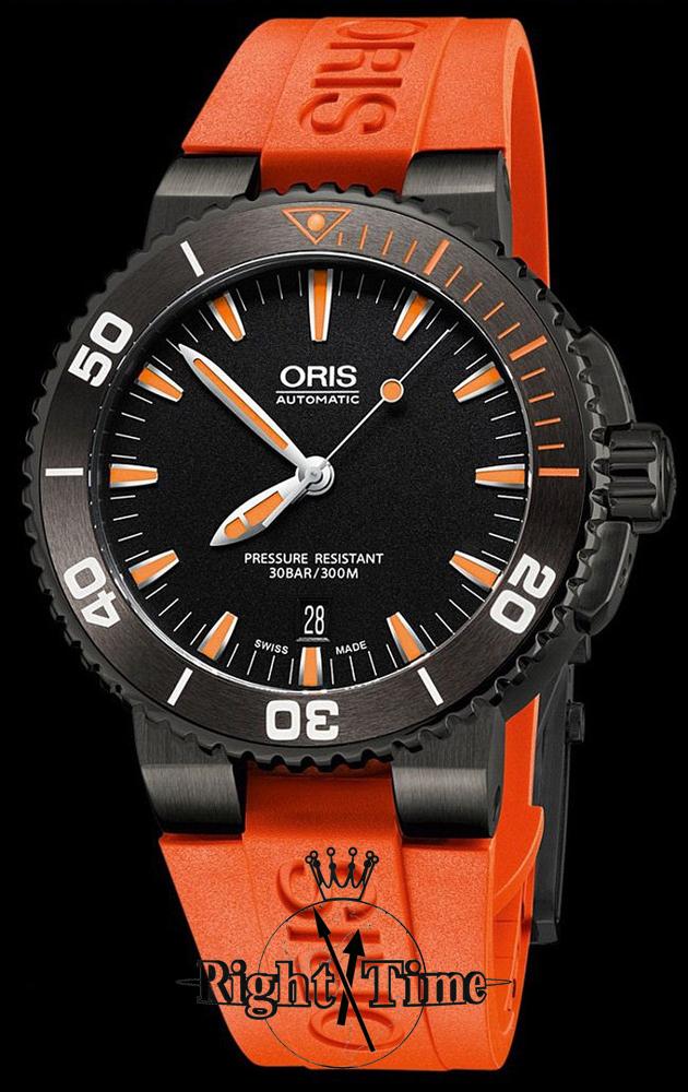 Oris aquis date orange sale