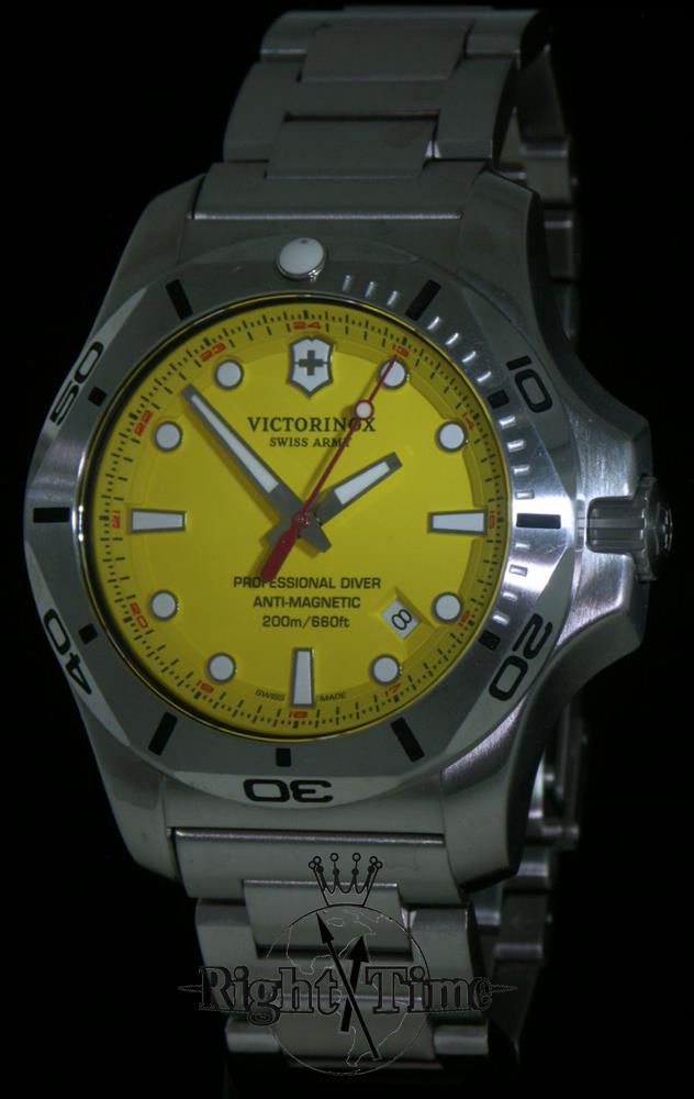 Victorinox Swiss Army Inox Diver Yellow Dial 2417351 Pre Owned