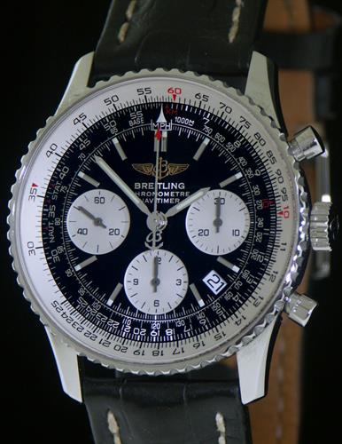 Breitling Navitimer Chrono Black/Silver a23322 - Pre-Owned Mens Watches