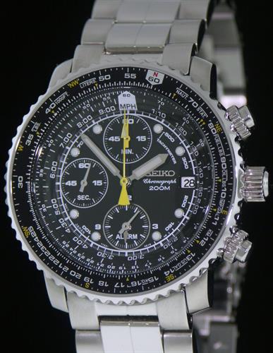 Seiko Pilot Alarm Chronograph sna411 - Pre-Owned Mens Watches