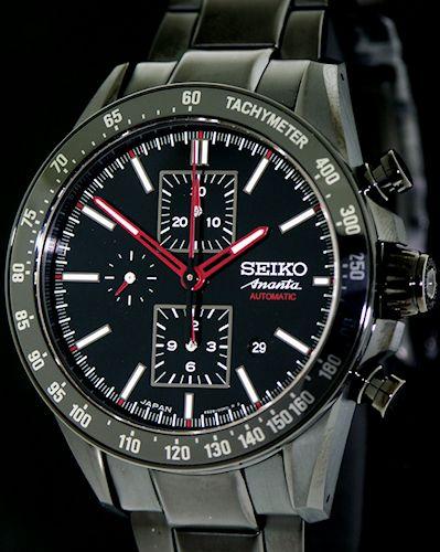 Ananta Black/Red Chrono ssd001 - Seiko Luxe Ananta wrist watch